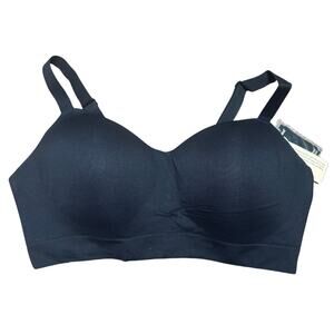 SHAPERMINT Essentials Supportive Comfort Wireless Shaper Bra Black NWT XXL 2XL